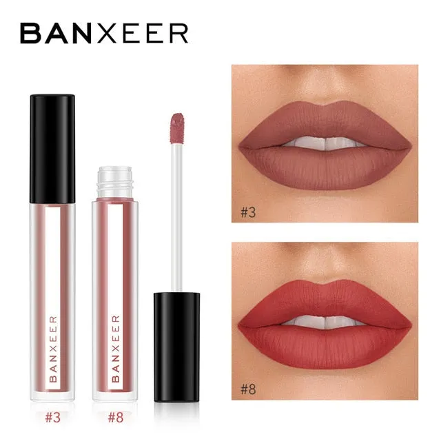 BANXEER Makeup Sets cosmetics 2pcs Lipgloss   Mascara 4D Waterproof Liquid Lipstick  Extension Eyelash Makeup Kits
