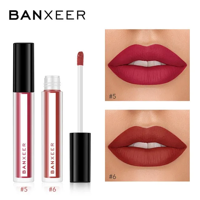 BANXEER Makeup Sets cosmetics 2pcs Lipgloss   Mascara 4D Waterproof Liquid Lipstick  Extension Eyelash Makeup Kits