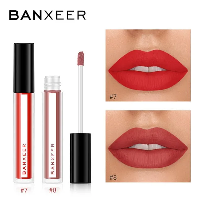 BANXEER Makeup Sets cosmetics 2pcs Lipgloss   Mascara 4D Waterproof Liquid Lipstick  Extension Eyelash Makeup Kits