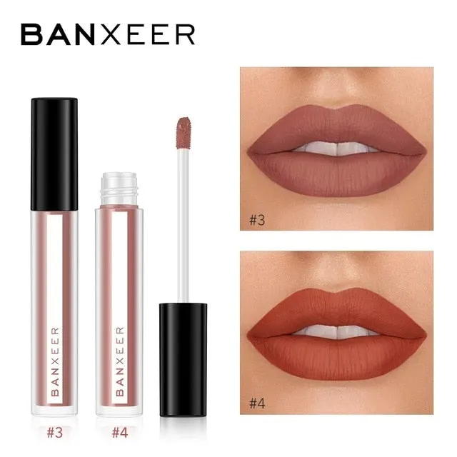 BANXEER Makeup Sets cosmetics 2pcs Lipgloss   Mascara 4D Waterproof Liquid Lipstick  Extension Eyelash Makeup Kits