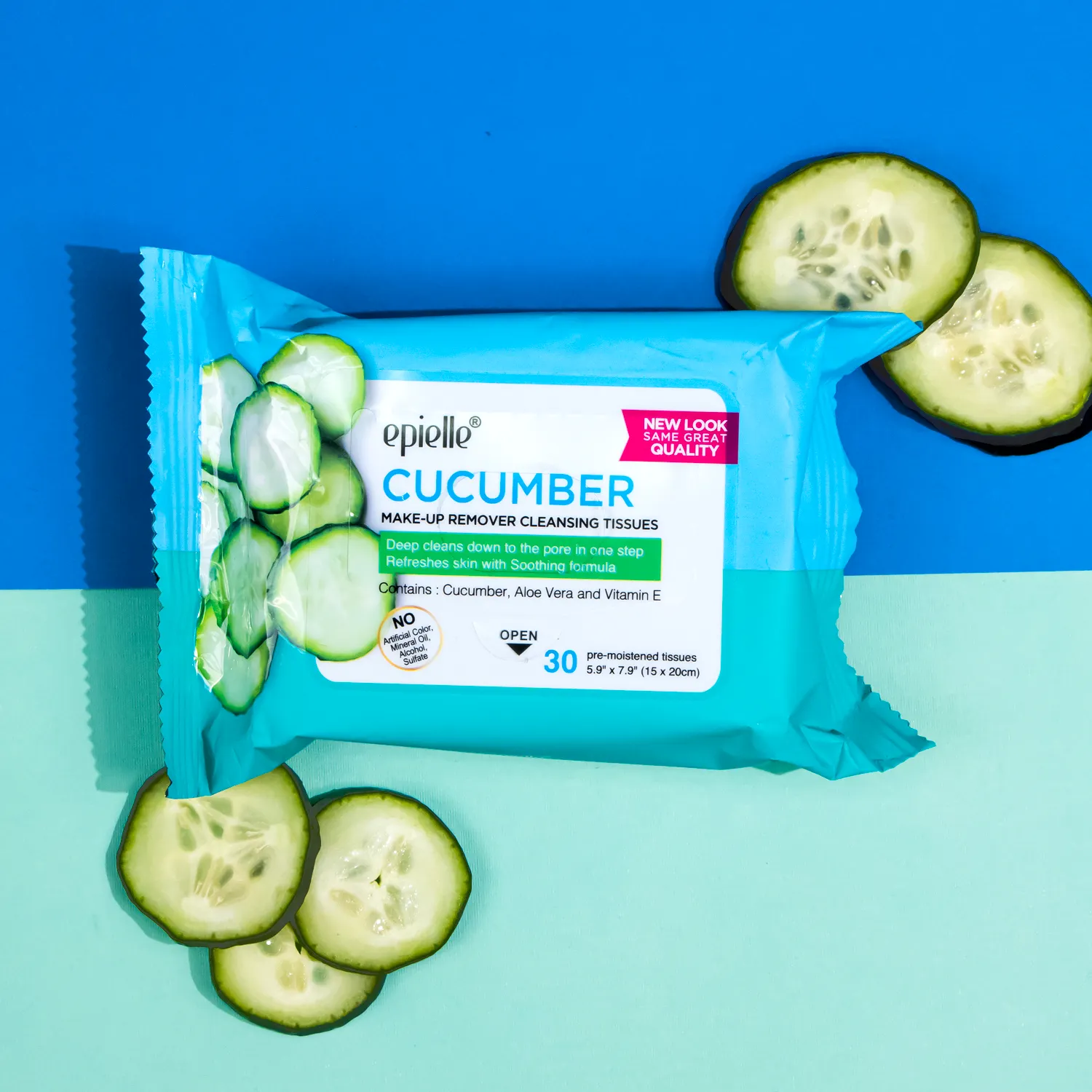 Cucumber Makeup Removing Cleansing Tissues | 30ct